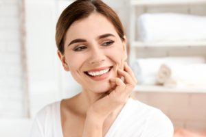 woman smiling